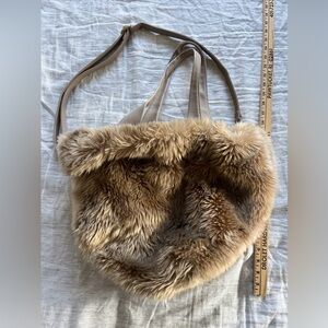 Anthropologie Remi/Reid Faux Fur Tote Bag Soft